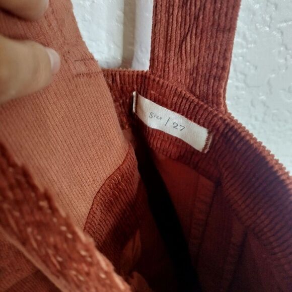 Anthropologie Pilcro Corduroy flare Overalls sz 27 - Picture 7 of 11